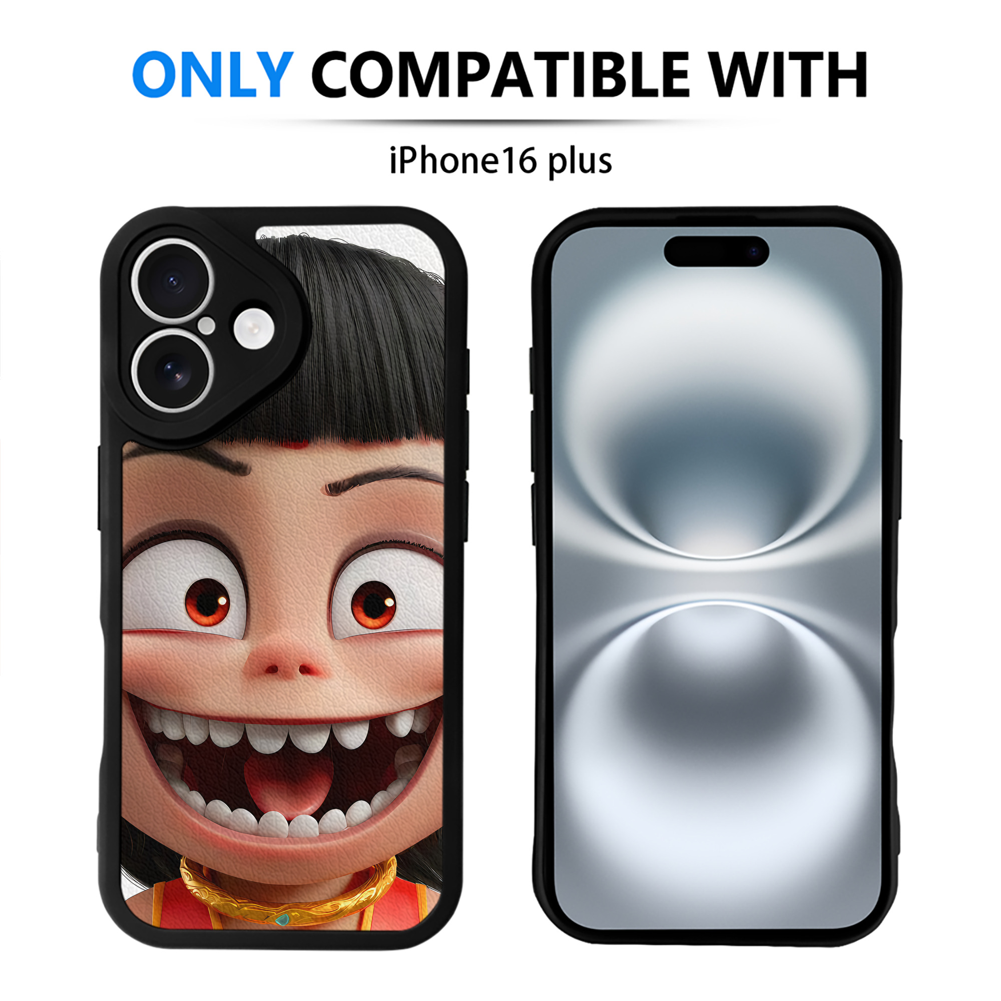 （画像用） Ne Zha 2 ナタ 魔童の大暴れ 【iPhone 16シリーズ対応】シリコンスマホケース（レザー調） 材質：シリコン